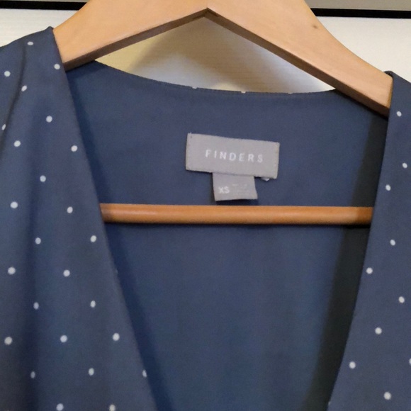 Finders keepers blue silk wrap dress - Picture 6 of 8